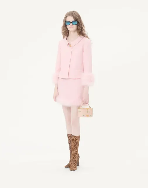 Мини-сумка vanity VLogo Signature из зернистой телячьей кожи Le Chat De La Maison