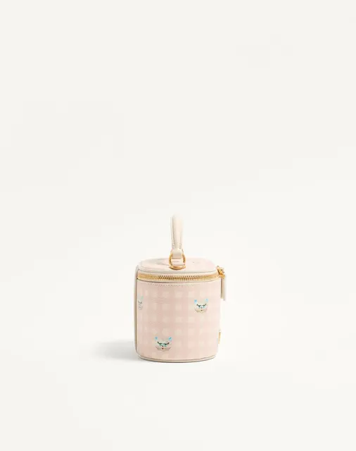 Мини-сумка vanity VLogo Signature из зернистой телячьей кожи Le Chat De La Maison